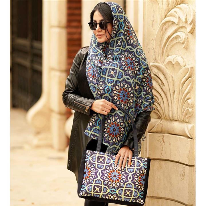 ست کیف و شال زنانه بهار کد ۱۱ Bahar Women Bag and Shawl Set Code 11